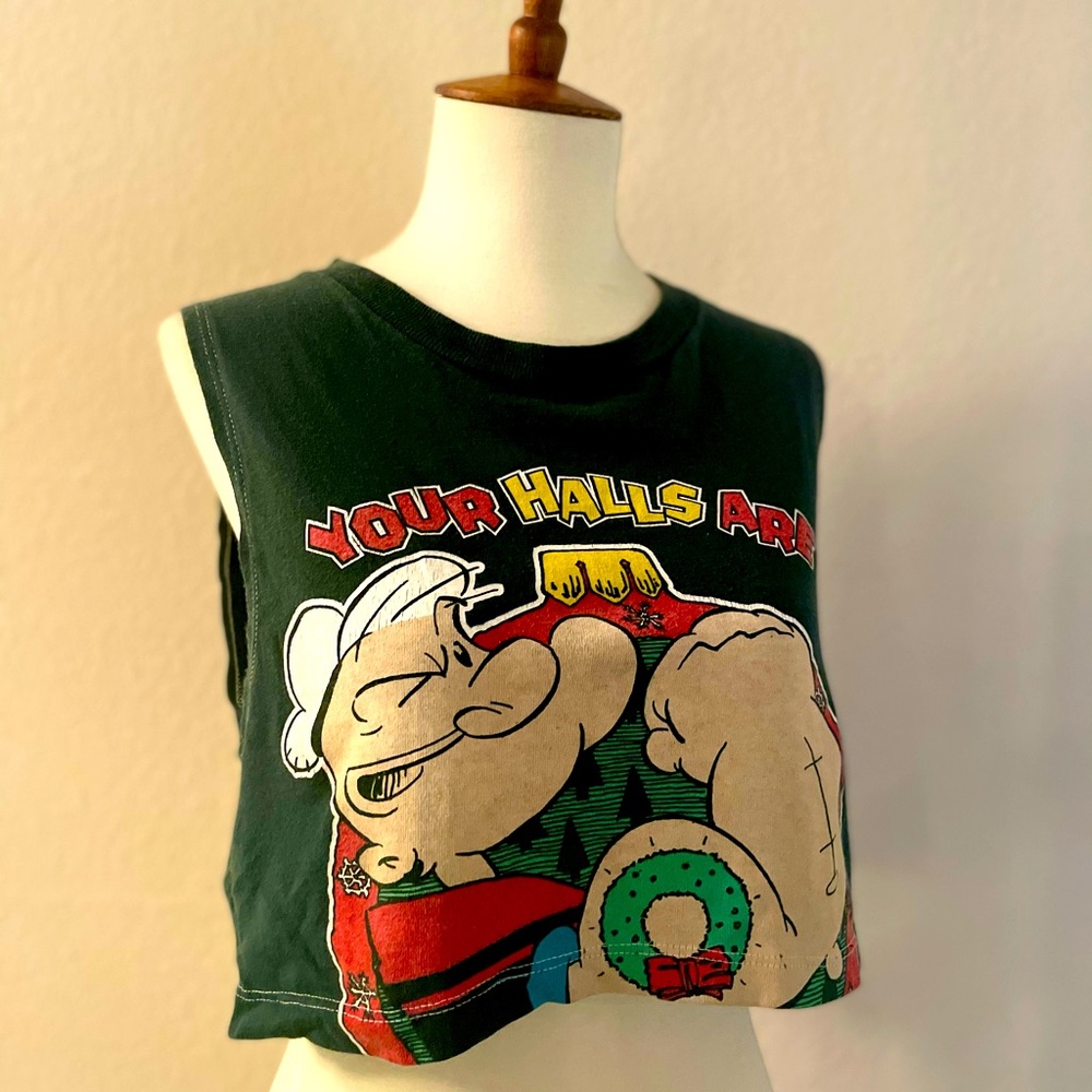 Popeye Holiday Crop Top Tank